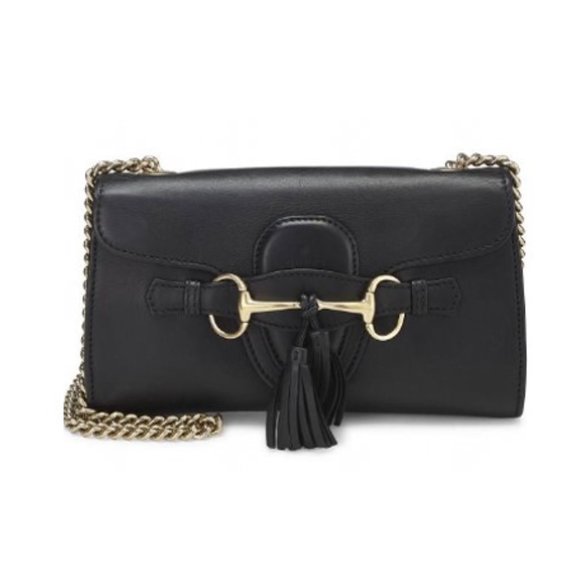 Gucci Handbags - GUCCI Emily Calfskin Horsebit Tassle Chain Small Bag